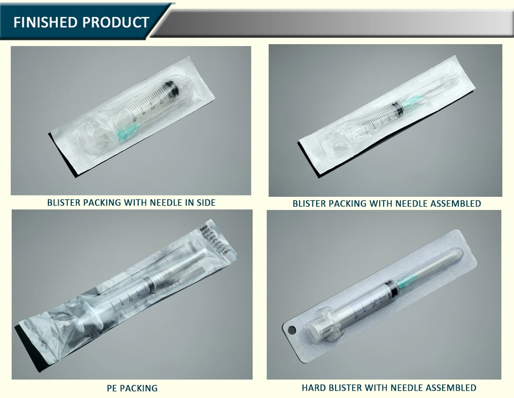 2 Parts Disposable Luer Slip Syringe for Inject with Needle