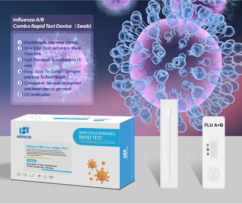 Hirikon Medical Test Flu Influenza a&B Virus Antigen Diagnostic Test Kit