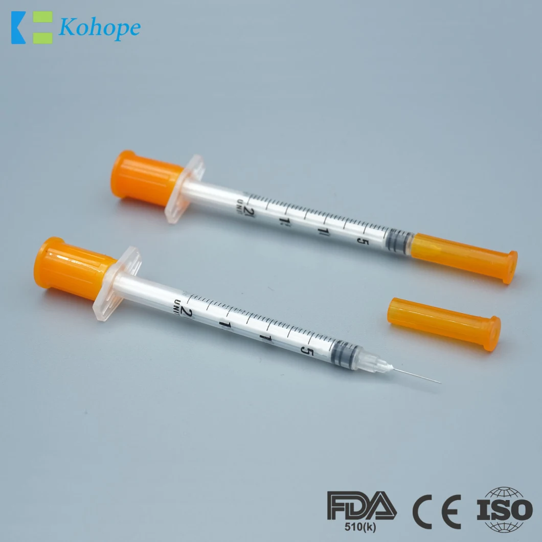 Disposable Medical Equipment Insulin Syringe with Fixed Needle 0.3ml for Wholesale