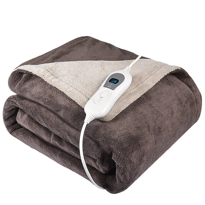 Brillmax Reversible Sherpa Washable Fast Electric Heating Blankets Royal Mink/ 3 Heat Settings Heated Throw Blanket