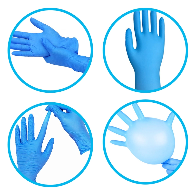 Good Quality Disposable Nitrile Blue Guantesnt Nitril Medical Gloves