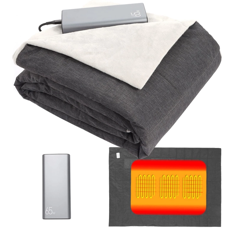 Heated Blanket Portable Outdoor USB Heating Blanket Electric Fleece Throw Blanket