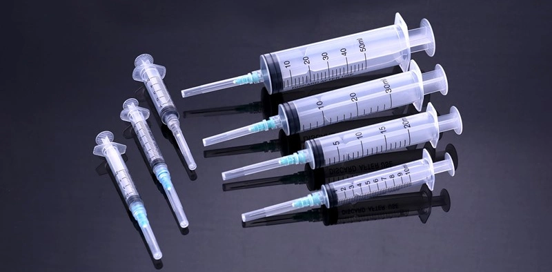 Steroid Irrigation Disposable Insulin Medical Injection Plastic Syringe with Hypodermic Needles